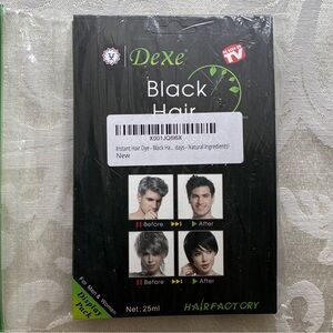 Dexe Black Hair Shampoo/Dye-Set of 3 Applications